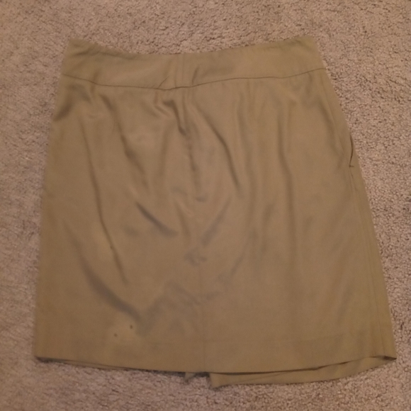 Gucci 100% Silk Olive Green Wrap Tie Mini Dress Skirt sz 42 - Picture 5 of 8